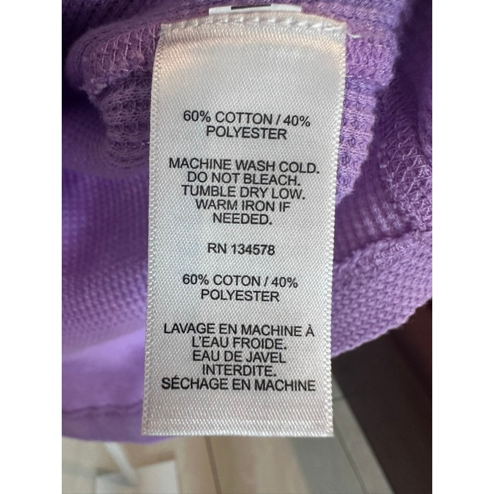 Vineyard Vines Womens Purple Waffle Knit Whale Logo Pullover Hoodie Size M - Picture 5 of 8